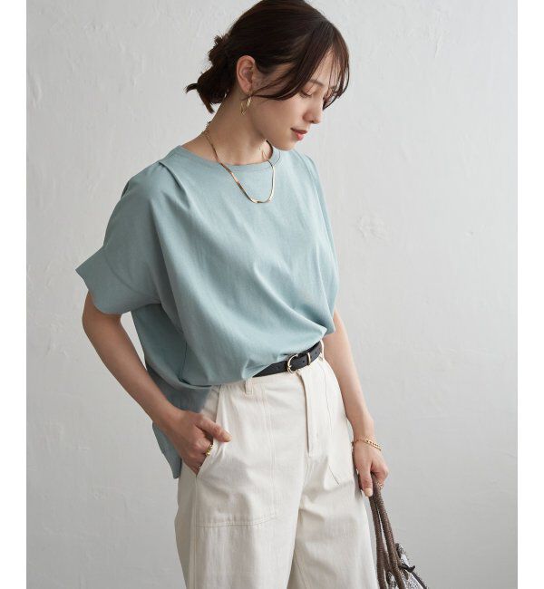 ikka「【お得だ値】冷感ショルダータックプルオーバー」|その他|ライトグリーン