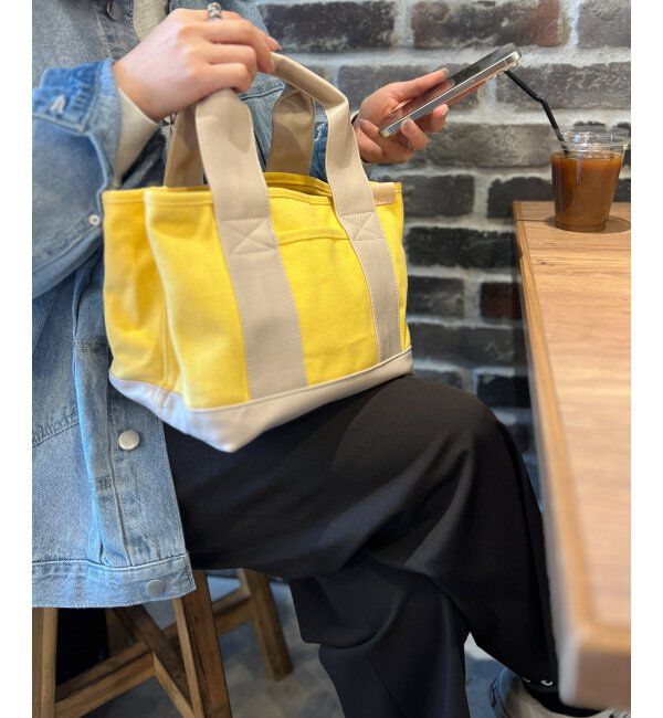 Lbc with Life「仕切りミニトートバッグ」|その他|イエロー