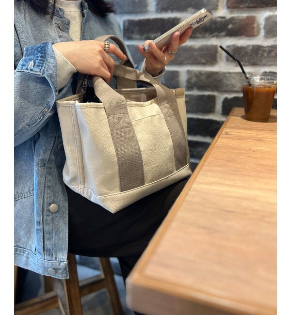 Lbc with Life「仕切りミニトートバッグ」|その他|ベージュ