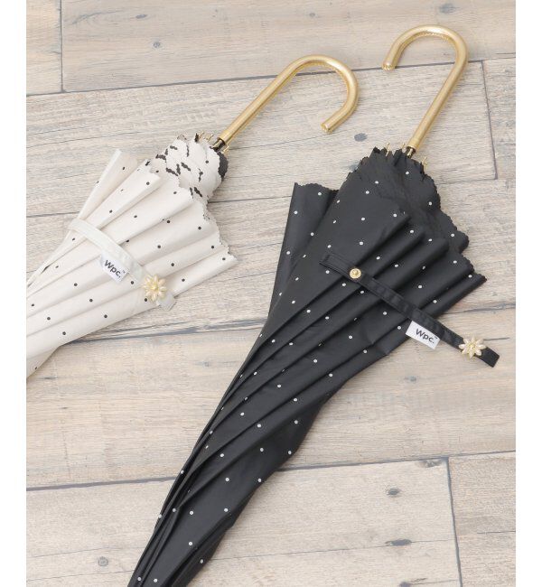 Lbc with Life「遮光ドットフラワーポイント長傘 日傘 晴雨兼用」|傘|