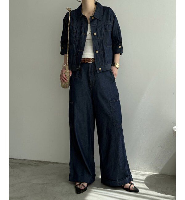 Lbc with Life「リネン／デニム ワークシャツジャケット」|ブルゾン・スタジャン|