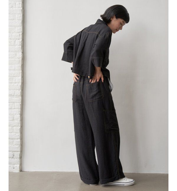 Lbc with Life「リネン／デニム ワークシャツジャケット」|ブルゾン・スタジャン|