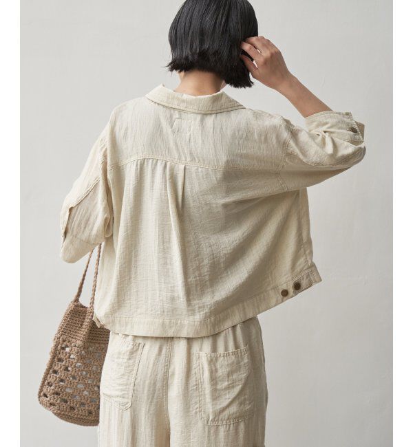 Lbc with Life「リネン／デニム ワークシャツジャケット」|ブルゾン・スタジャン|