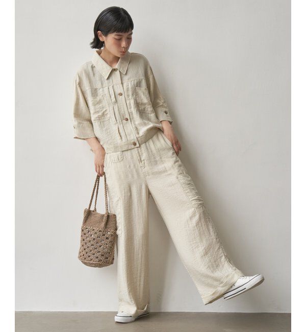 Lbc with Life「リネン／デニム ワークシャツジャケット」|ブルゾン・スタジャン|