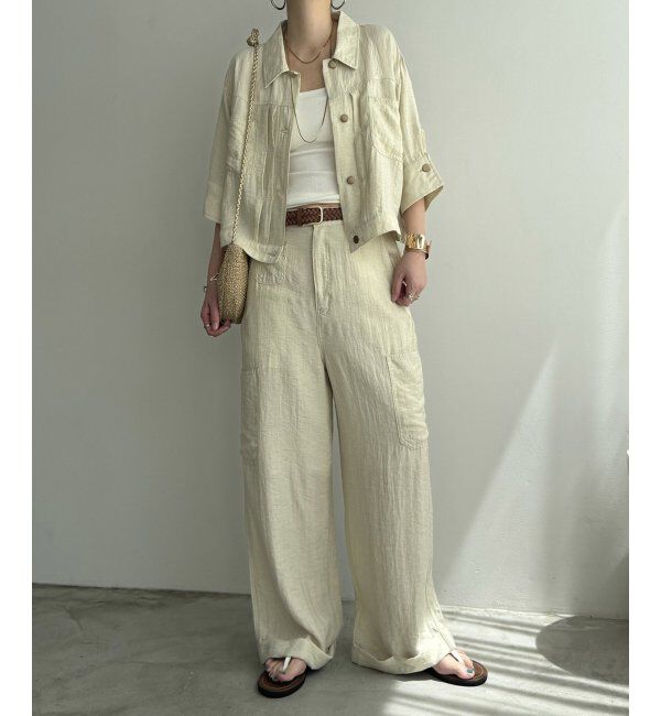 Lbc with Life「リネン／デニム ワークシャツジャケット」|ブルゾン・スタジャン|