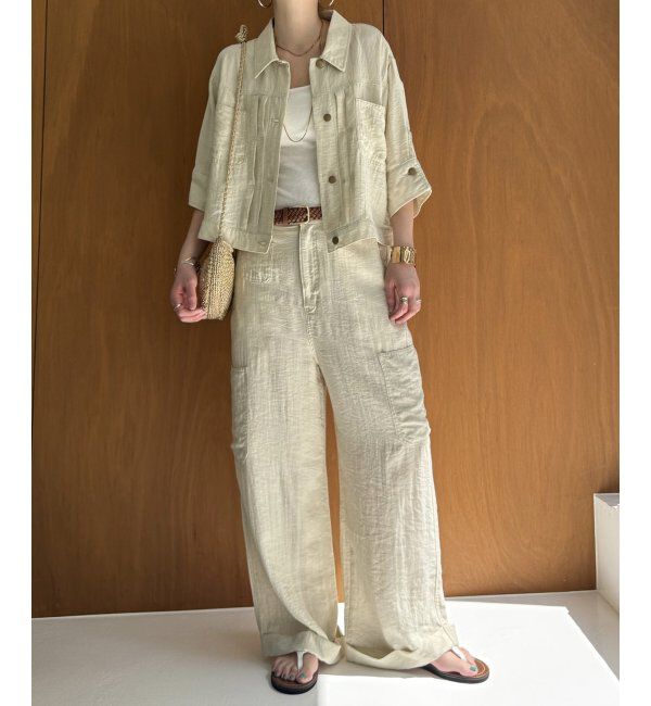 Lbc with Life「リネン／デニム ワークシャツジャケット」|ブルゾン・スタジャン|