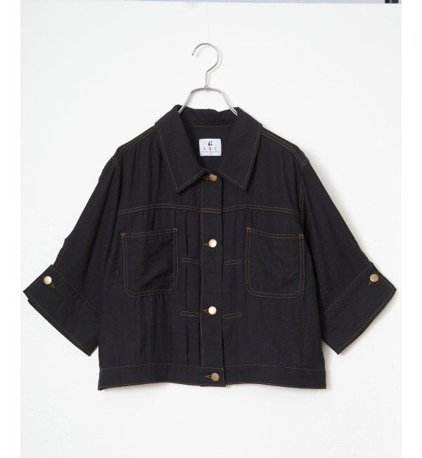 Lbc with Life「リネン／デニム ワークシャツジャケット」|ブルゾン・スタジャン|