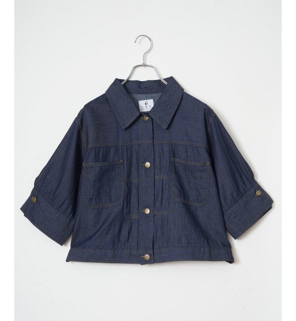 Lbc with Life「リネン／デニム ワークシャツジャケット」|ブルゾン・スタジャン|