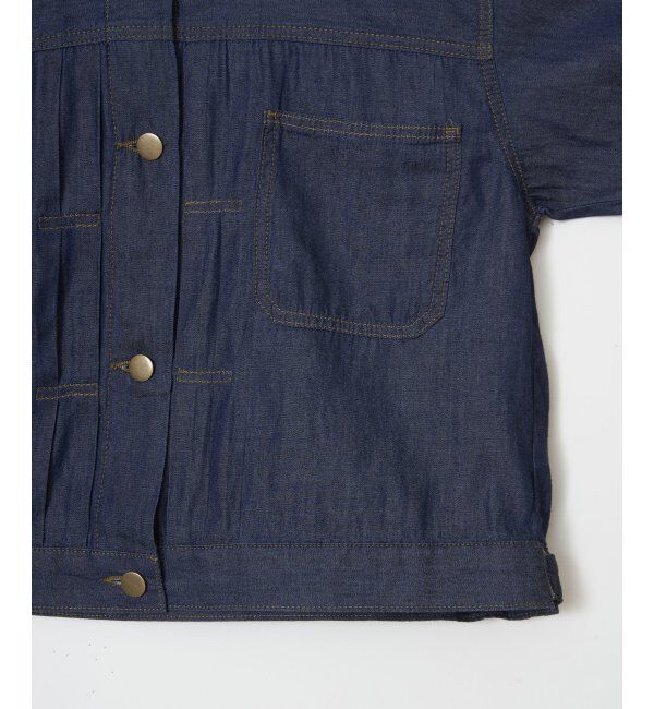 Lbc with Life「リネン／デニム ワークシャツジャケット」|ブルゾン・スタジャン|