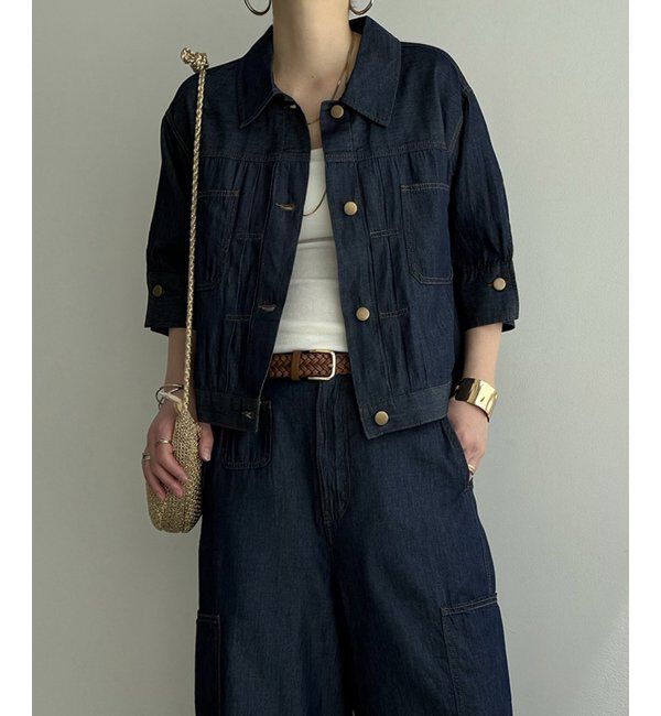 Lbc with Life「リネン／デニム ワークシャツジャケット」|ブルゾン・スタジャン|