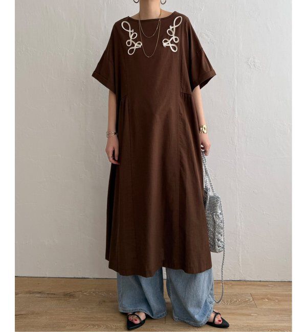 Lbc with Life「コード刺繍ロングワンピース」|ワンピース|