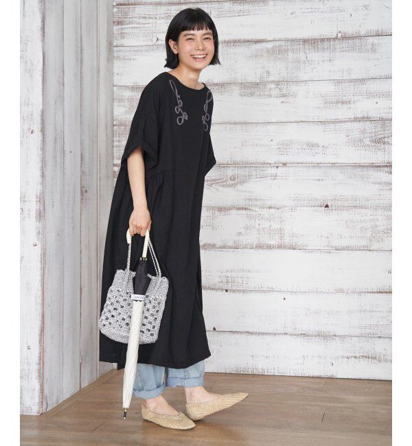 Lbc with Life「コード刺繍ロングワンピース」|ワンピース|