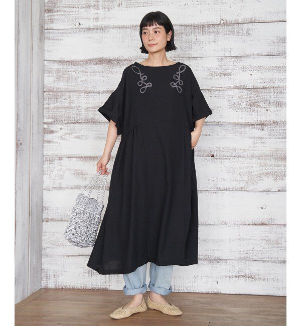 Lbc with Life「コード刺繍ロングワンピース」|ワンピース|