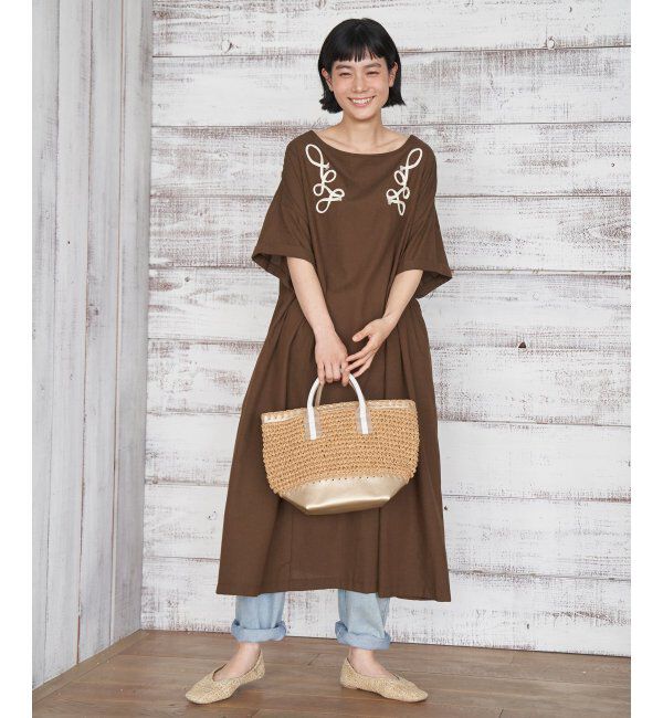 Lbc with Life「コード刺繍ロングワンピース」|ワンピース|