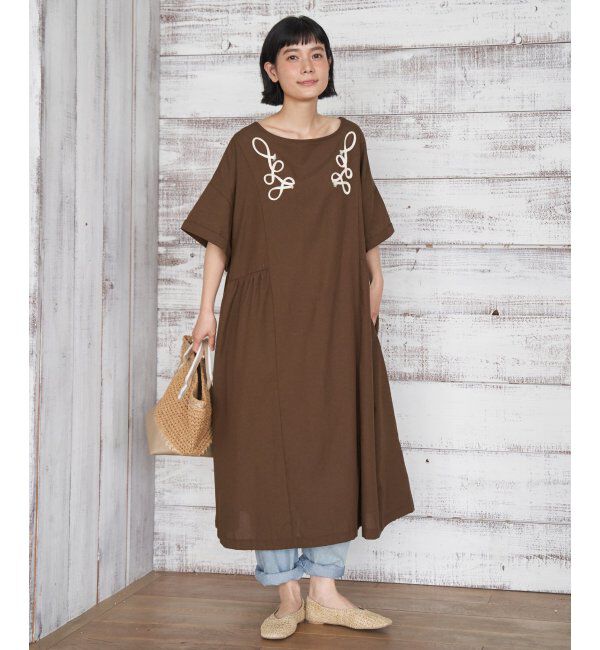 Lbc with Life「コード刺繍ロングワンピース」|ワンピース|