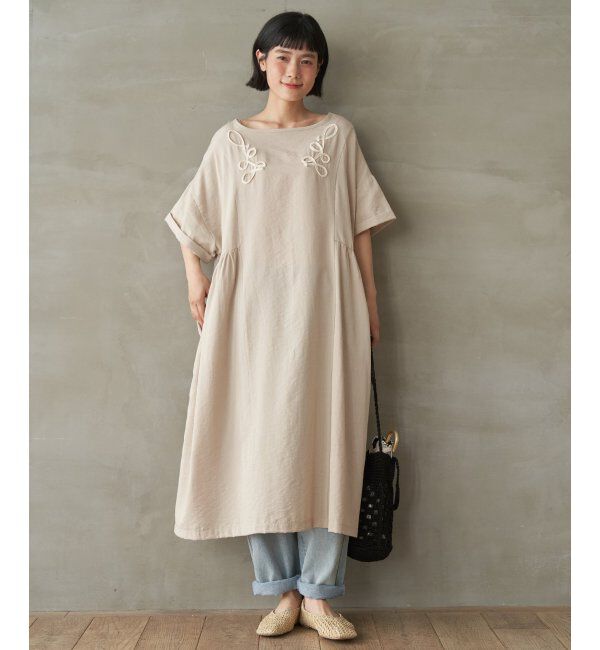 Lbc with Life「コード刺繍ロングワンピース」|ワンピース|