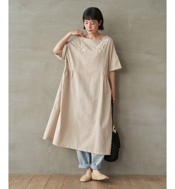 Lbc with Life「コード刺繍ロングワンピース」|ワンピース|
