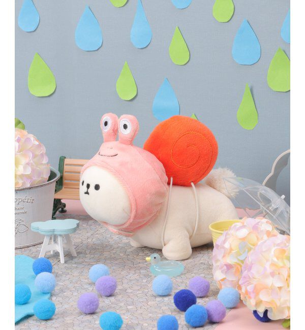 Lbc with Life「PLUFFY かぶりもの カタツムリ」|クッション・クッションカバー|ピンク