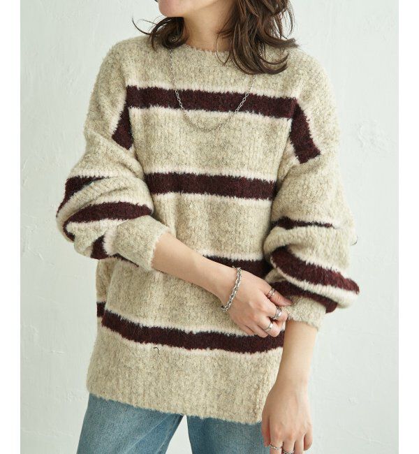 VENCE share style「ブークレーボーダープルオーバー」|ニット・セーター|