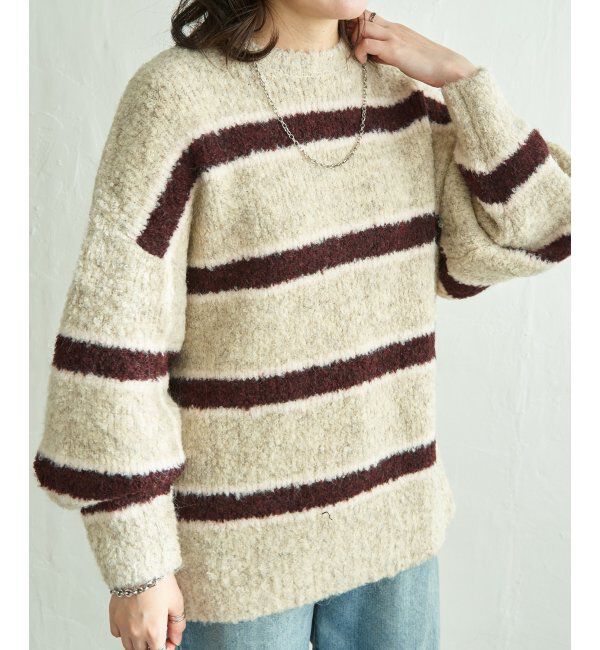 VENCE share style「ブークレーボーダープルオーバー」|ニット・セーター|