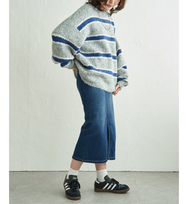 VENCE share style「ブークレーボーダープルオーバー」|ニット・セーター|