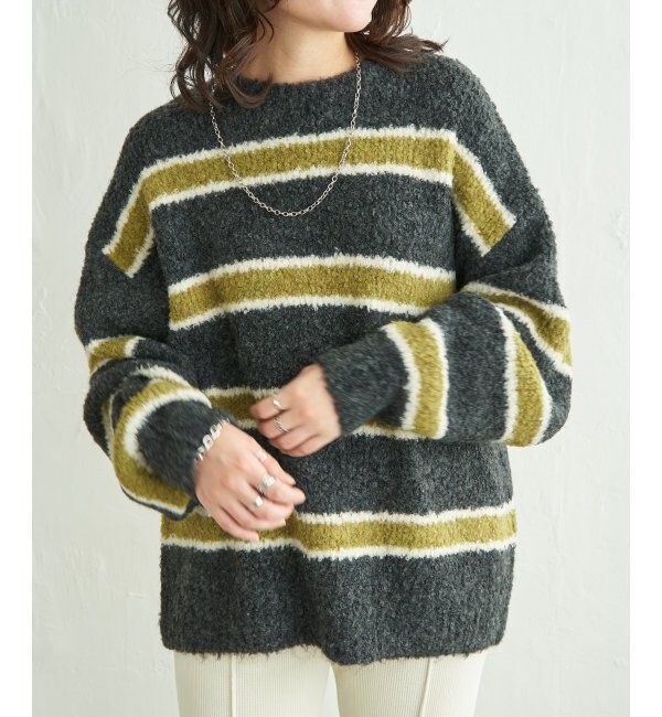 VENCE share style「ブークレーボーダープルオーバー」|ニット・セーター|