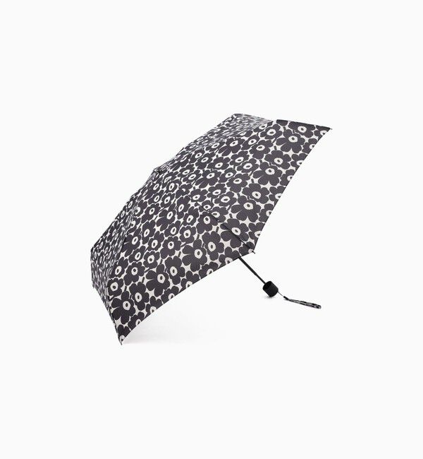 Marimekko「Mini Manual Nano Unikko 折りたたみ傘」|その他|ブラック&times;ホワイト
