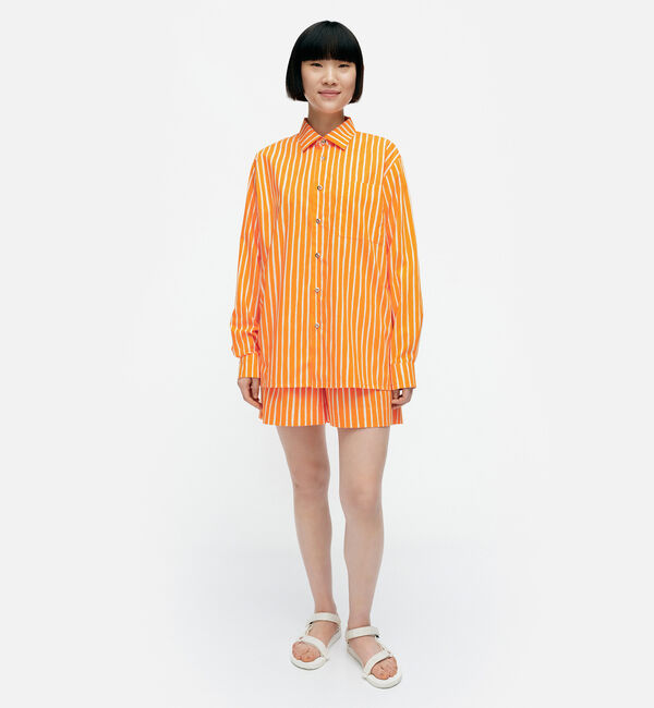 Marimekko「Piccolo シャツ」|シャツ・ブラウス|オレンジ