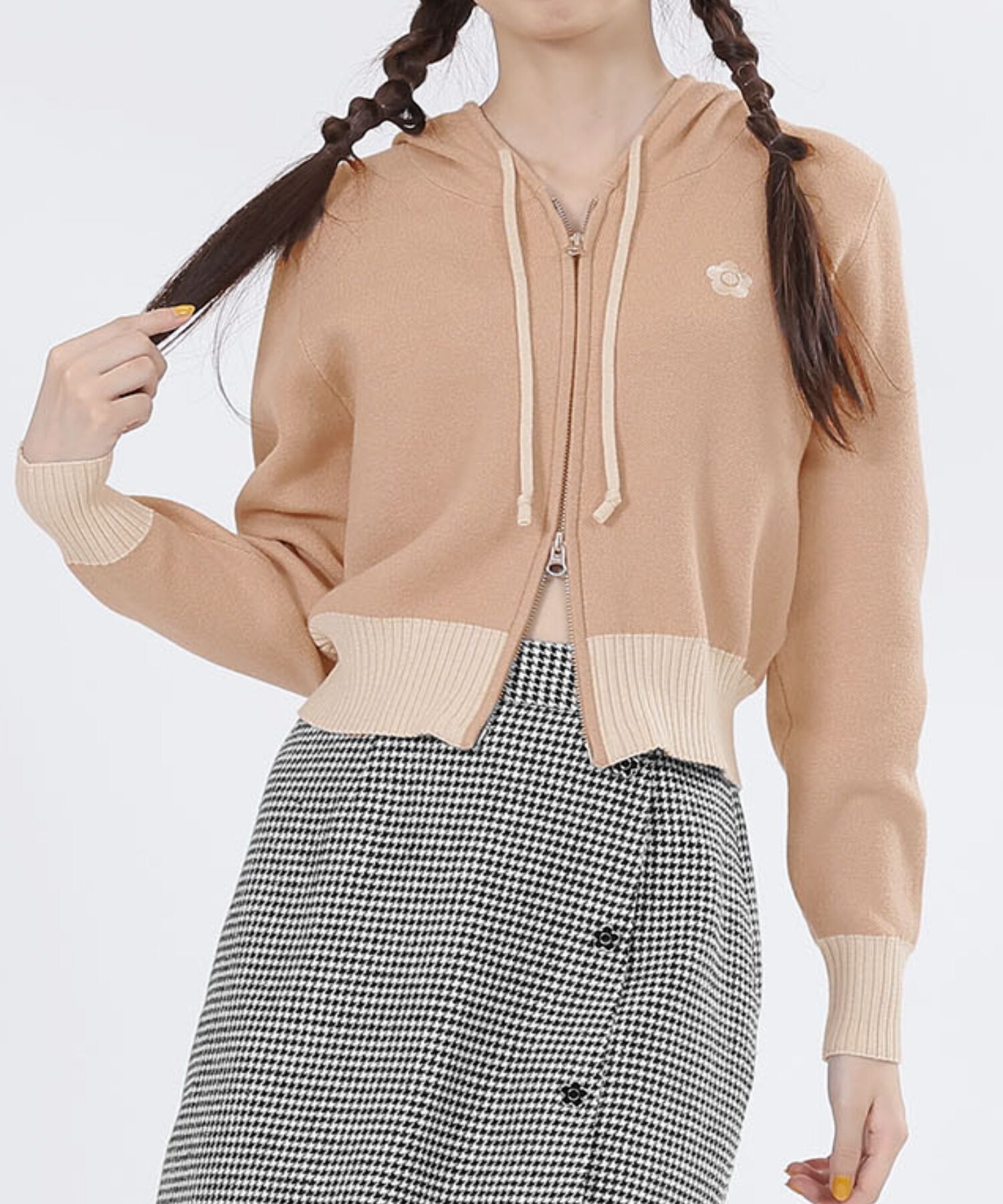MARY QUANT「フードロゴ パーカ」|パーカー|ベージュ