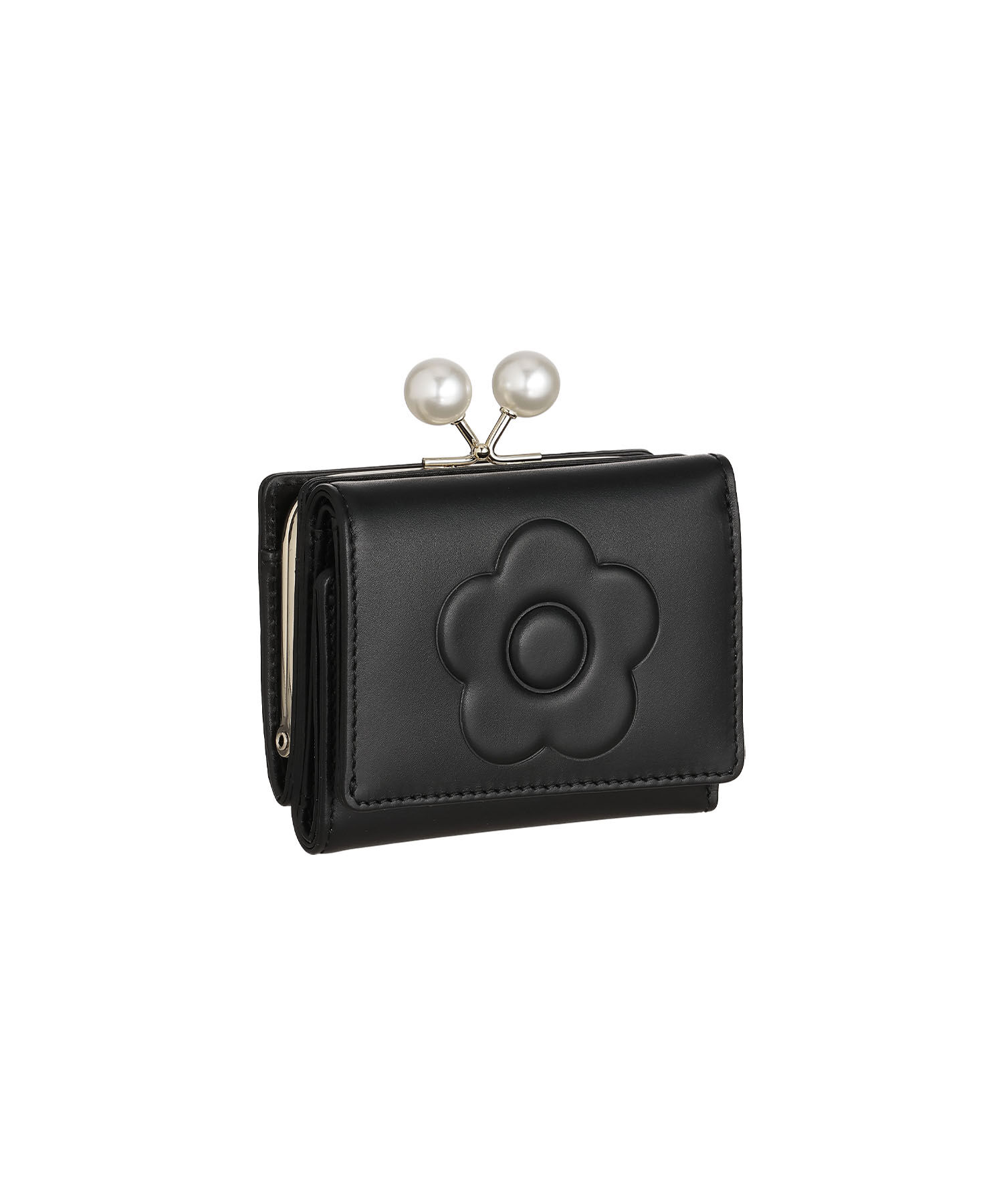 MARY QUANT「エンボスデイジーパール ガマ口ウォレット」|財布|