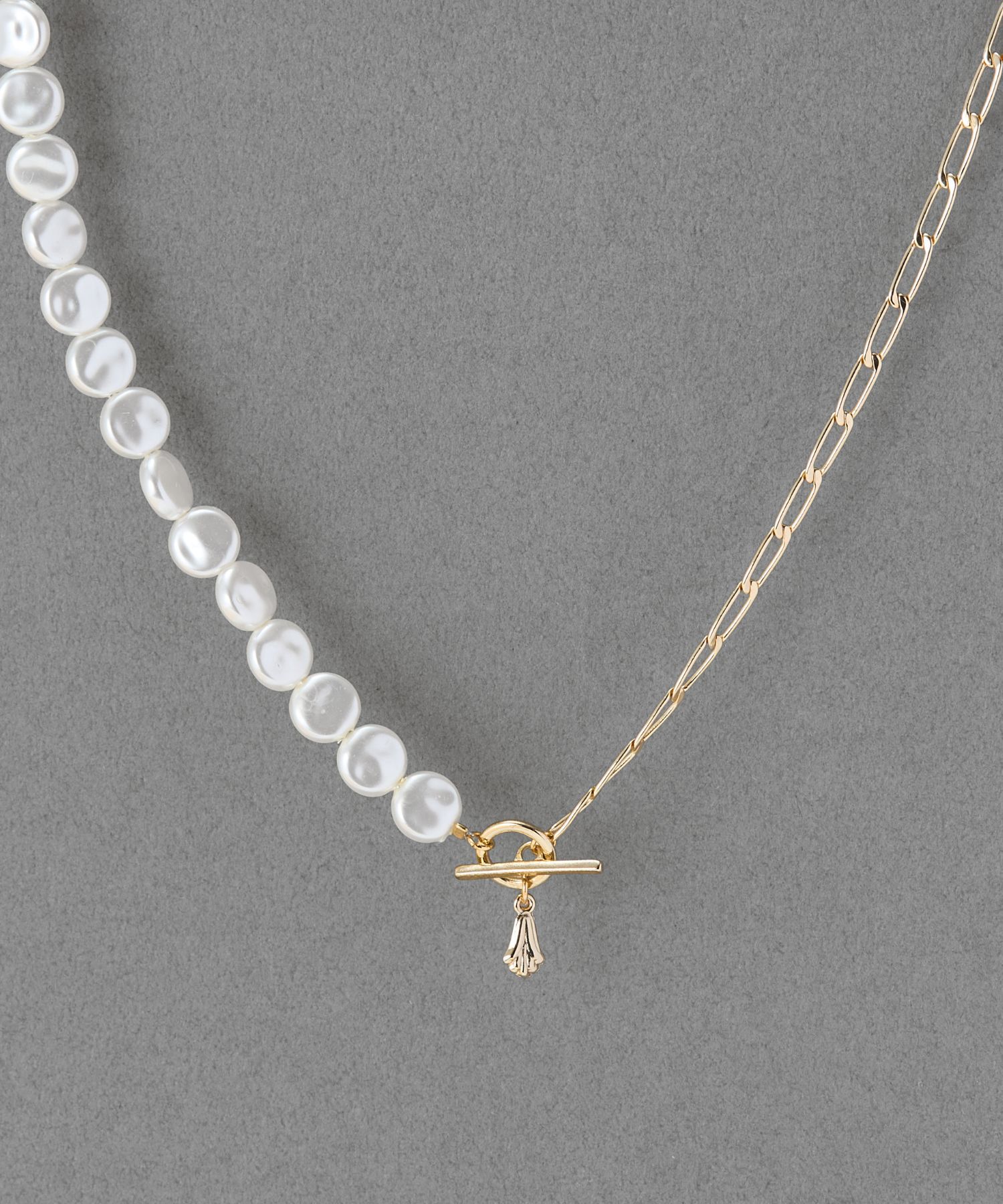 Phoebe「メタリックパールチョーカーネックレス/41cm」|ネックレス|