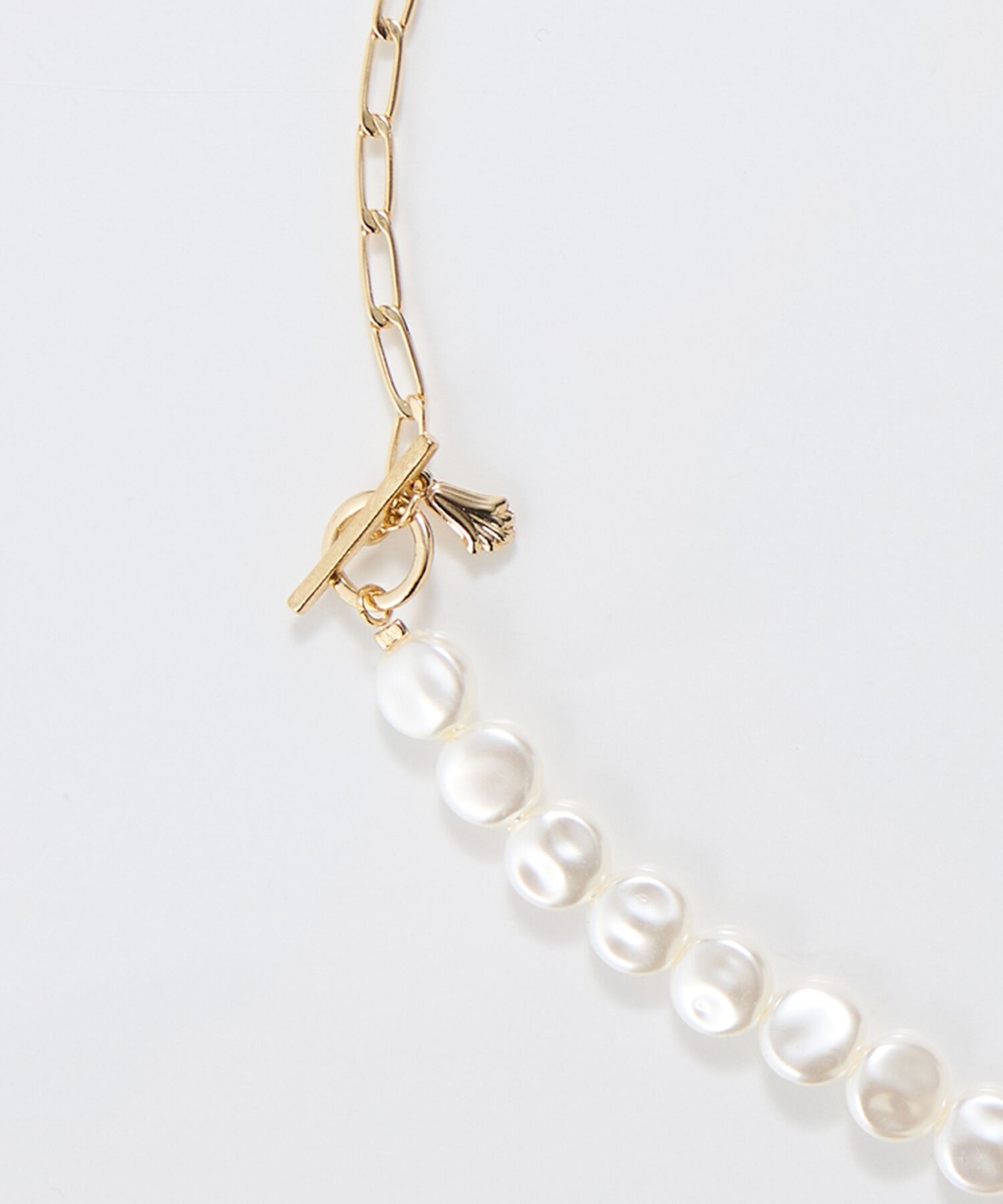 Phoebe「メタリックパールチョーカーネックレス/41cm」|ネックレス|