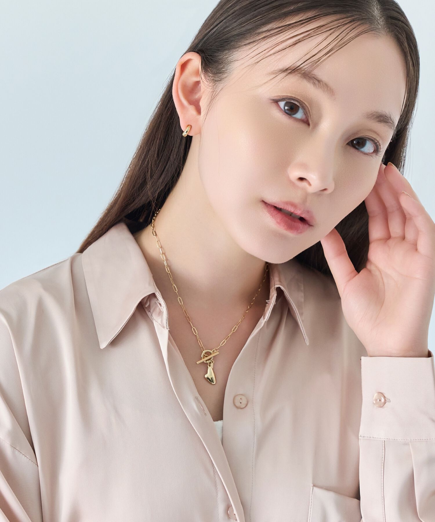 Phoebe「ハートプレートチョーカーネックレス　ゴールド/40cm」|ネックレス|