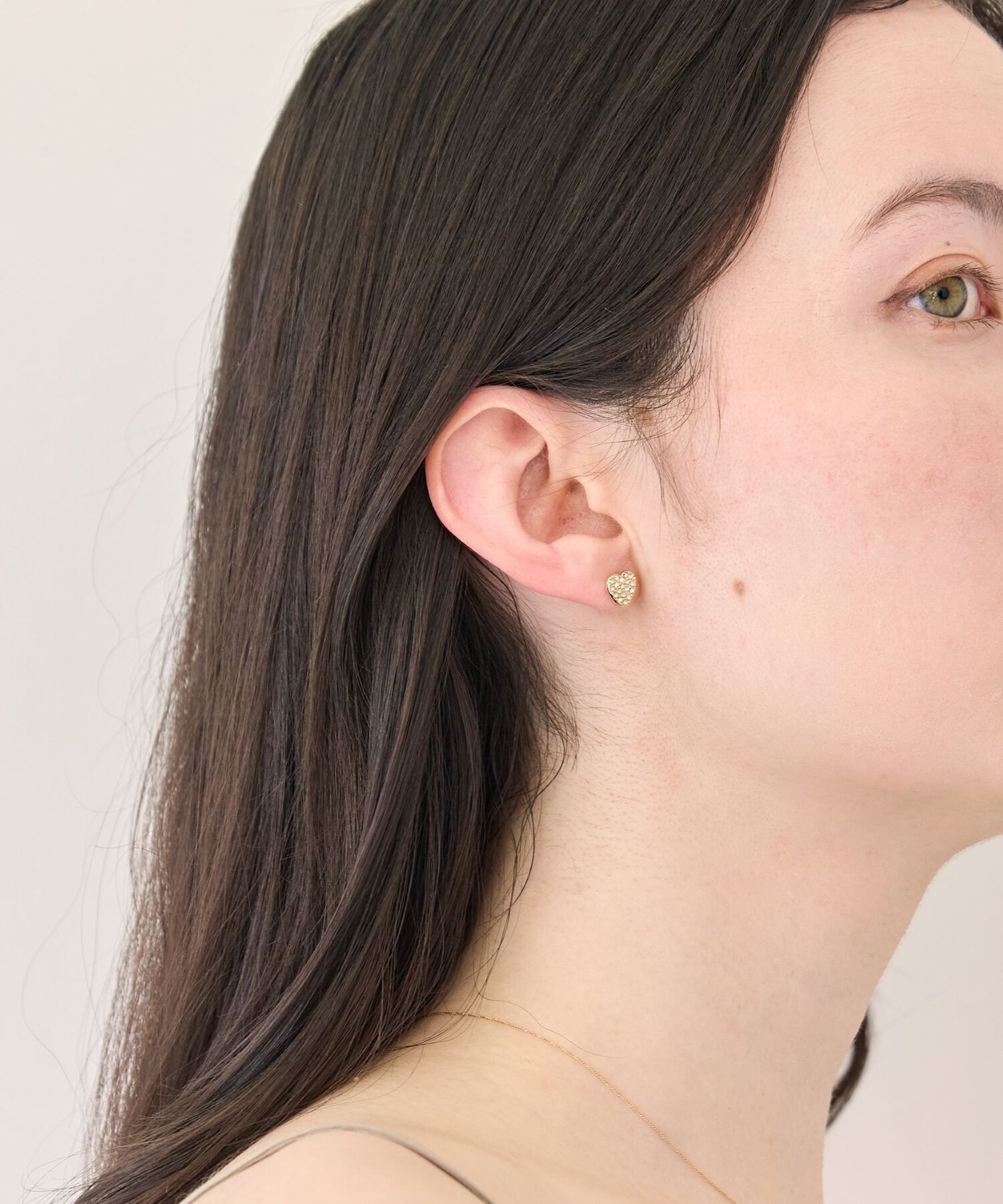 Phoebe「【金属アレルギー対応】ハートパヴェビジューピアス」|ピアス|