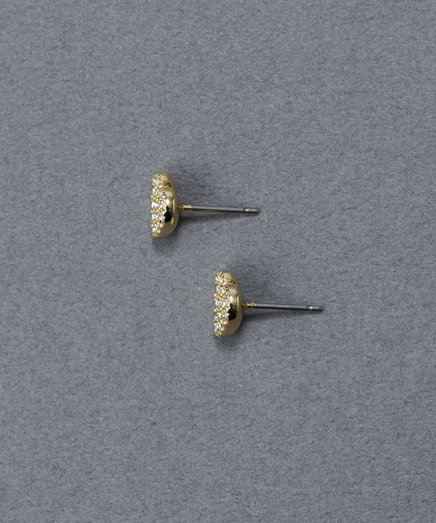 Phoebe「【金属アレルギー対応】ハートパヴェビジューピアス」|ピアス|