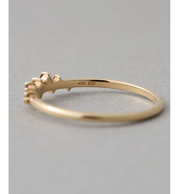 ete「[ガーネット] K10YG パルプ リング」|リング|