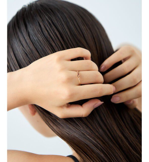 ete「[ガーネット] K10YG パルプ リング」|リング|