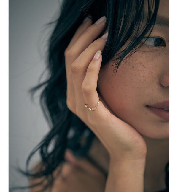 Jouete「K10YG ピンキーリング ダイヤモンド」|リング|