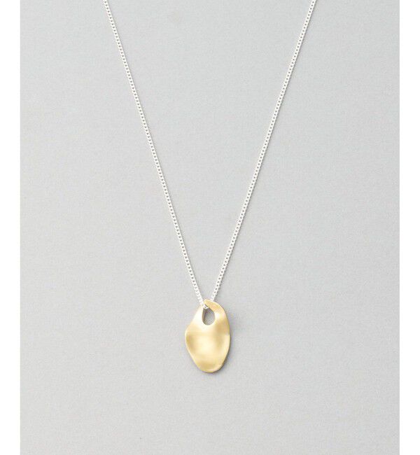 Jouete「[ステートメント] ネックレス プレート コンビカラー」|ネックレス|ゴールド系その他