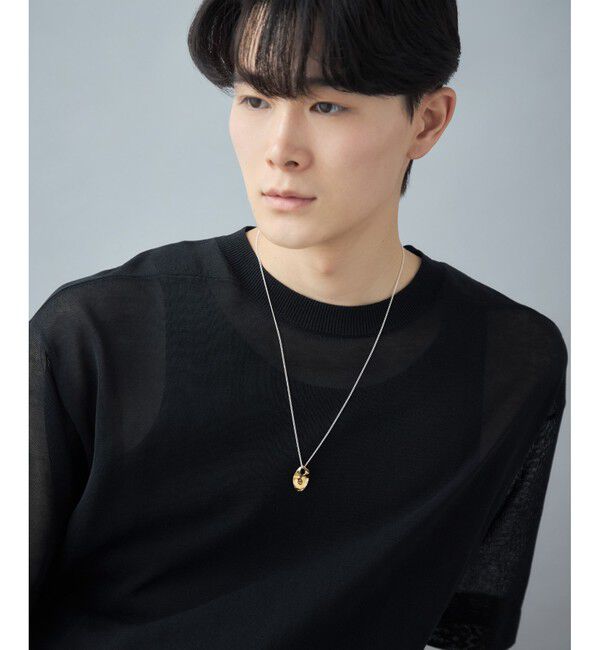 Jouete「[ステートメント] ネックレス プレート コンビカラー」|ネックレス|