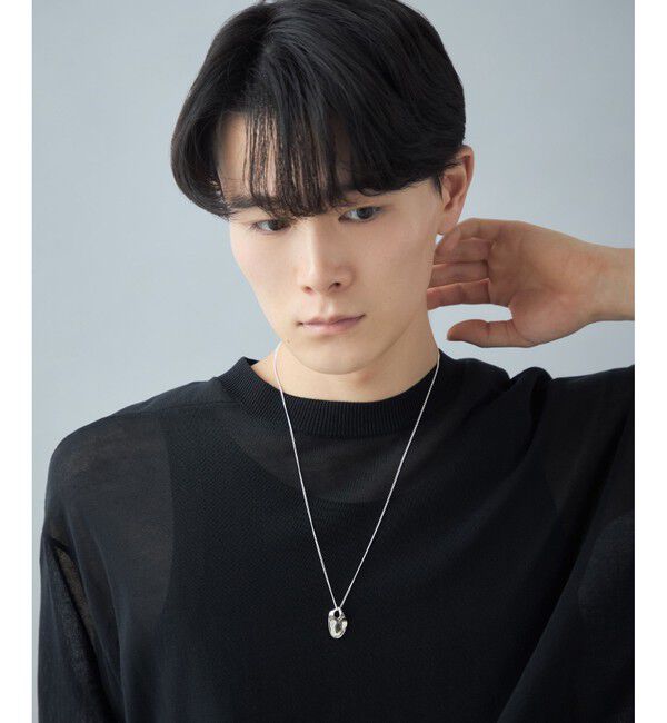 Jouete「[ステートメント] ネックレス プレート コンビカラー」|ネックレス|