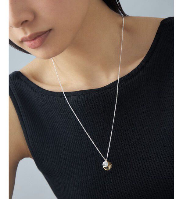 Jouete「[ステートメント] ネックレス ジルコニア コイン」|ネックレス|