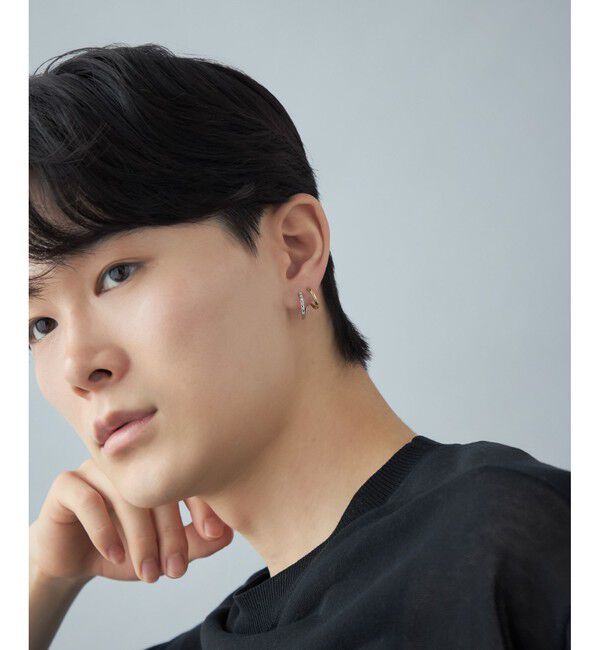 Jouete「[ダブルピアス] ジルコニア コンビカラー」|ピアス|