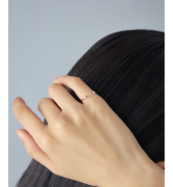 Jouete「K10YG ピンキーリング ダイヤモンド」|リング|