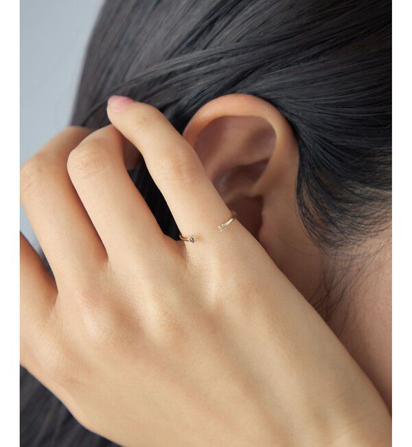 Jouete「K10YG ピンキーリング ダイヤモンド」|リング|