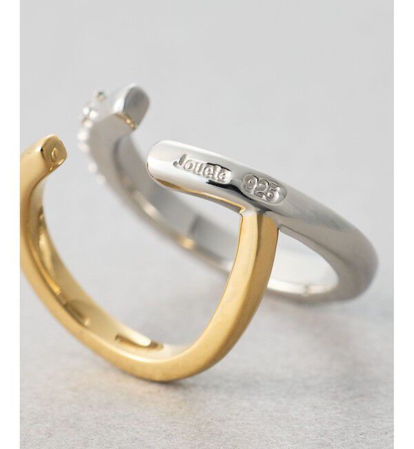 Jouete「[ダブルイヤリング] ジルコニア コンビカラー」|イヤリング|