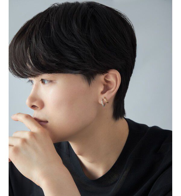 Jouete「[ダブルイヤリング] ジルコニア コンビカラー」|イヤリング|