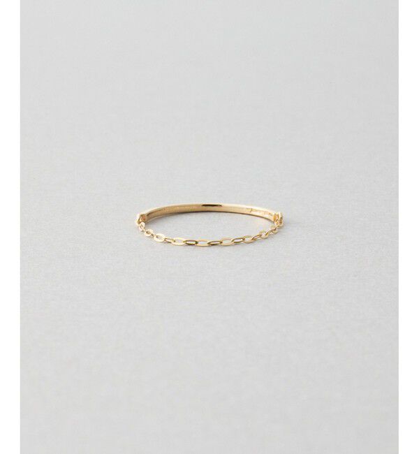 Jouete「K10YG ピンキーリング ハーフチェーン」|リング|