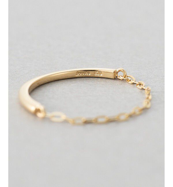 Jouete「K10YG ピンキーリング ハーフチェーン」|リング|