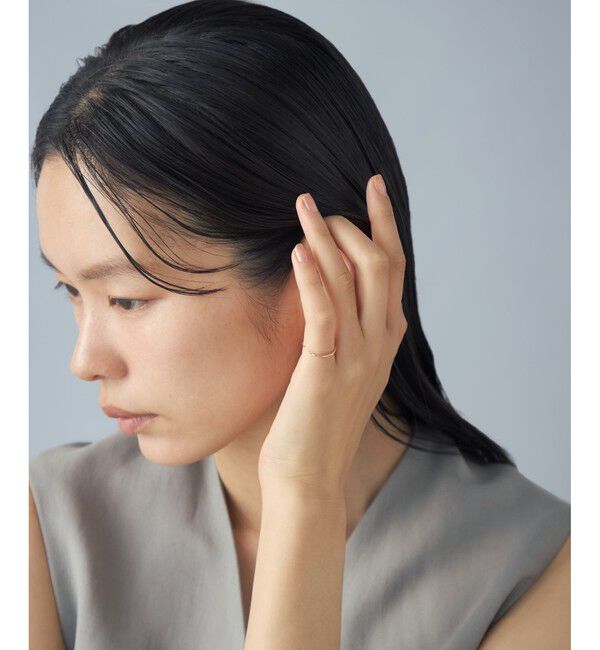 Jouete「K10YG ピンキーリング ハーフチェーン」|リング|